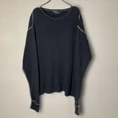 ラルフローレン　USA ワッフル生地　ロンt 古着