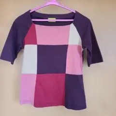 ホコモモラ　パッチワークデザイン 半袖Tシャツ