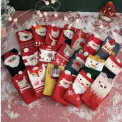 【大特価】4足 クリスマス ソックス 動物 クリスマス靴下 子供 子供用靴下