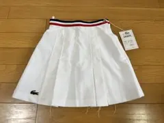 古着 デッドストック LACOSTE ラコステ Sサイズ ゴルフ スカート 白