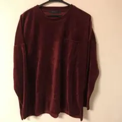 ベロア  ドロップクルー レイジブルー  トップス