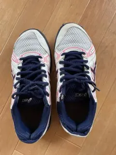 Asics 23.5 cmバレーボールシューズ ホワイト ネイビー