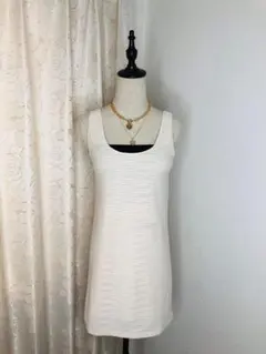 ノースリーブミニワンピース ホワイト / Beige dress