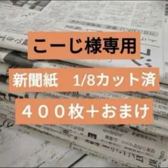 【こーじ様専用】新聞紙 1/8カット済み　４００枚＋おまけ(約950g)