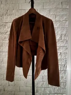 ブラウン スエード調ジャケット