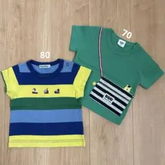 familiar ファミリア アカチャンホンポ 半袖Tシャツ ２点 80、70