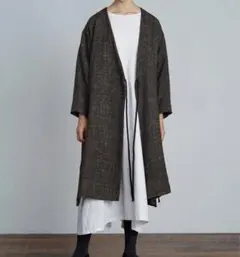 【美品】ARTS&SCIENCE　ウールリネンコート　グレー　サイズ１ 2025年最新】ARTS&SCIENCE レディース ロングコートの人気アイテム