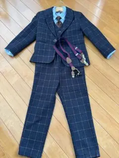 チェック フォーマルスーツ 110cm 卒園式　入学式