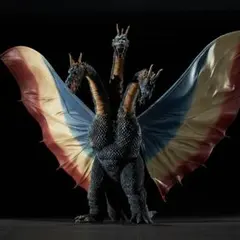 超貴重！エクスプラス 東寶大怪獸王者基多拉(1964)NG色版未開封