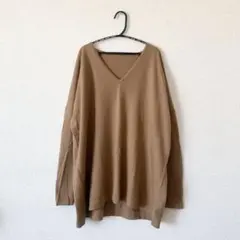美品 ARTS&SCIENCE カシミア シルク ゆったり Vネック ニット 春のサムネイル