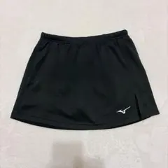 【美品】ミズノ　MIZUNO テニス バドミントン　スコート ブラック　XLのサムネイル
