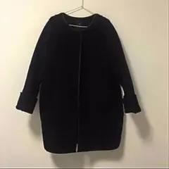 ナノユニバース コート ブラック