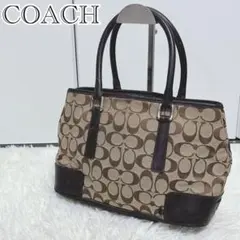 COACH ブラウン ロゴ トートバッグ シグネチャー 6089