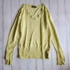 美品♥LUXLUFT ルクスルフト　リネンVネックプルオーバー　38