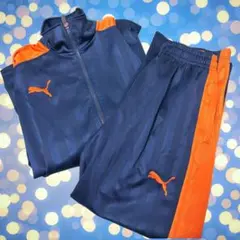 美品Y2K❤︎PUMAジャージ上下セット ネイビー/オレンジ　あいみょんM〜L相当