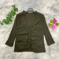 【ジャンニロジュディチェ】フリル付きシャツ 40のサムネイル