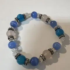 ハンドメイド ブレスレット 青紫
