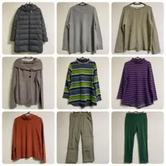 UNIQLO ストレッチダウンコートジャケットなど冬物衣料まとめ売り 9点