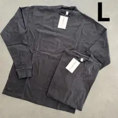 新品タグ付き✨長袖カットソー ブラック メンズ L 2枚セット 100%綿素材