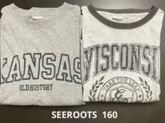【SEEROOTS】長袖カットソー グレー2枚セット160