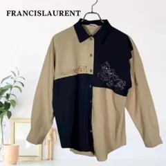 zB707【XL】FRANCISLAURENT シャツ ロングスリーブ 刺繍