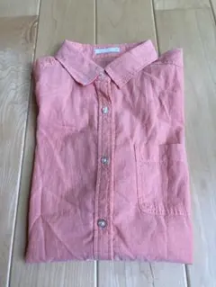 GU オレンジ　半袖シャツ　ブラウス　Mサイズ