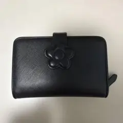 MARY QUANT マリークワント 二つ折り財布 ブラック