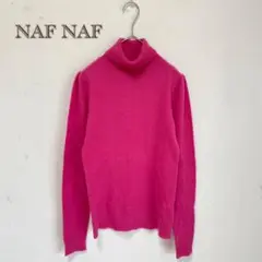 【NAF NAF/ナフナフ】カシミヤ100% タートルネック　ピンク　ニット【S
