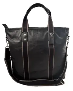 COACH コーチ 2way トートバッグ／ショルダー　レザー黒