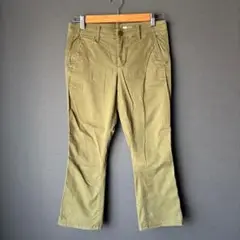 GAP ギャップ フレアデニム チノパンツ オリーブ カーキ