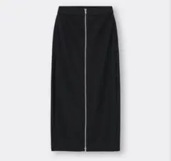 GU フロントジップナローロングスカート XL