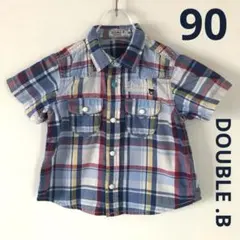 DOUBLE .B MIKI HOUSE チェック柄シャツ　size 90