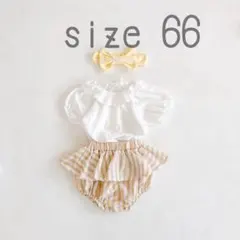 【1,000円】パフスリーブ　ブルマ　セットアップ　リボン　ヘアバンド　ベビー服