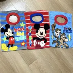 ディズニー タオルスタイ ミッキー トイストーリー 大判 食事スタイ よだれかけ