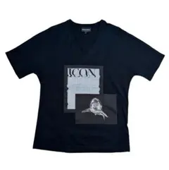 『ARMANI』 / アルマーニ プリント Tシャツ Vネック Mサイズ 美品