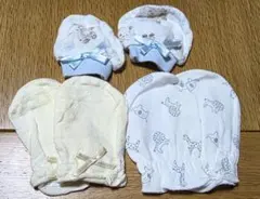 【3点セット】赤ちゃん用手袋・ベビーミトン　動物柄　ベア柄　新生児