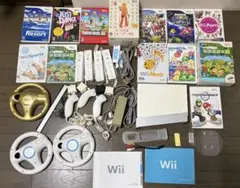 Nintendo Wii 本体(ディスク読み込み不可)とゲームソフト13本セット
