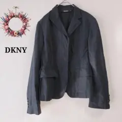 DKNY◎リネンジャケット 薄手 羽織り 比翼 UV対策 オフィスカジュアル 4