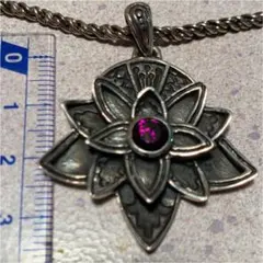 【値下げしました！】アメジスト シルバーネックレス 両面使い 今から冬の準備を。