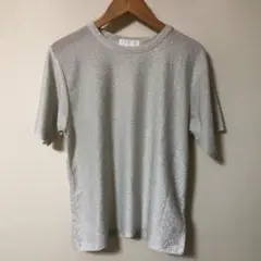 センスオブプレイスバイアーバンリサーチ　ホワイト　ラメ　半袖　Tシャツ　E074のサムネイル