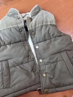 オリーブ色 ダウンベスト 95cm