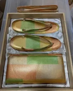 和装バック&草履&帯締め　佐賀錦