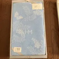 ハナエモリ　水色 タオルケット