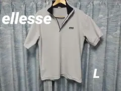 ellesse ハーフジップ ポロシャツ ライトブルー Lのサムネイル