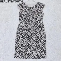 ビューティーアンドユース　ワンピース　ノースリーブ　膝上丈　大人レディ　日本製