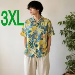リゾート　アロハシャツ　3XL 大きいサイズ　ゆったり　お祭り　半袖 涼しいのサムネイル