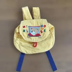 ミキハウス クマ刺繍リュック イエロー
