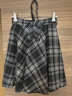 卒業式 pom ponetteチェック柄フレアスカート 160センチ