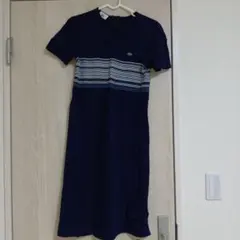 ふ*ぅ様 Lacoste ネイビー 半袖ワンピース