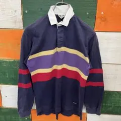 L.L.Bean ポロシャツ M ネイビー ストライプ USA製 古着 90’s